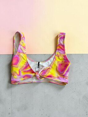 FASHION NOVA Mixed Signals Bikini Top Size Large NEW NWT